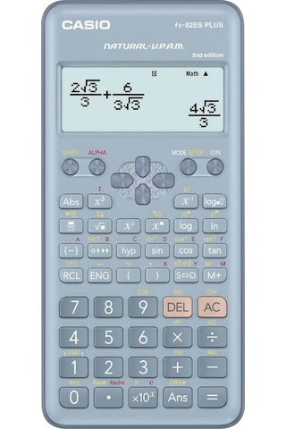 Casio FX-82ES Plus Mavi Bilimsel Fonksiyonlu Hesap Makinesi 2.Versiyon
