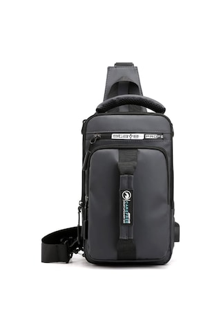 Haoshuai 1100-1 Omuz Çantası Sırt Çantası-Gri Gri