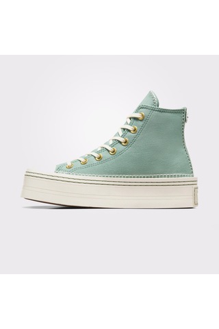 Converse Chuck Taylor All Star Lift Unisex Yeşil Platform Sneaker Düz A07547c Yeşil