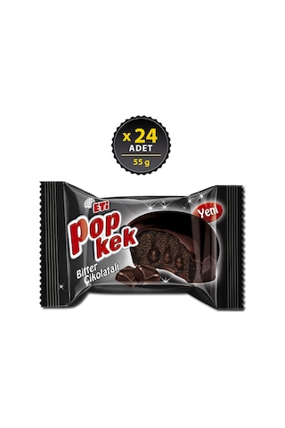 Eti Popkek Bitter Çikolatalı 24 x 55 G