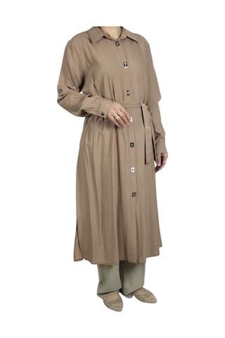 Kadın Önü Çıtçıtlı Beli Kuşaklı Tunik Krem