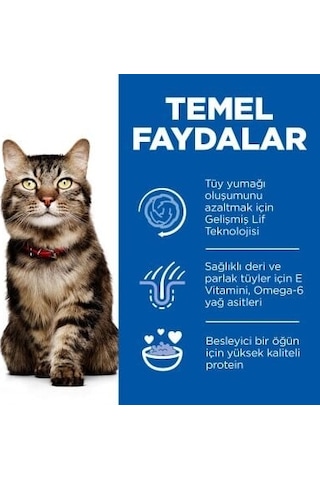 Hill's Scıence Plan Hairball & Perfect Coat Tüy Yumağı Önleyici Tavuklu Yetişkin Kedi Maması 1,5kg