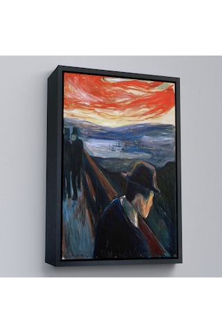 Çerçeveli Edvard Munch - Çaresizlik Tablosu - Despair-8108