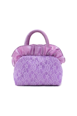 Siyah Kadın Yaz Taşınabilir Bez Çanta Tatlı Dantel Çiçek Küçük Çanta Fermuarlı Cep Telefonu Çantası Siyah