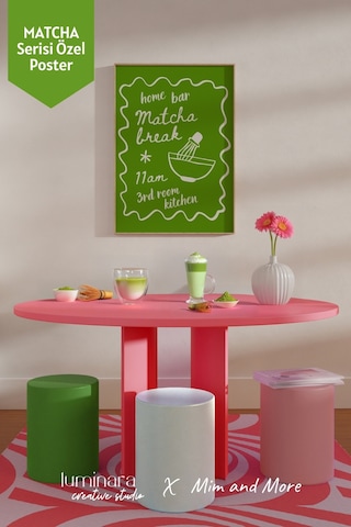 Mim And More X Luminara Studio Home Bar Matcha Break 11am 3rd Room Kitchen Poster