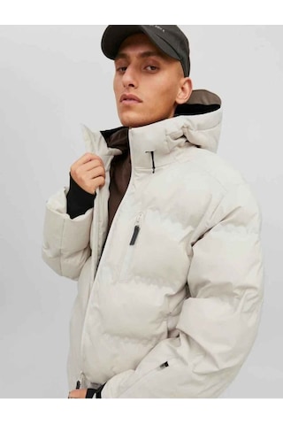 Jack & Jones Jack&jones Sweep 12238998 Kapüşonlu Erkek Şişme Mont Bej