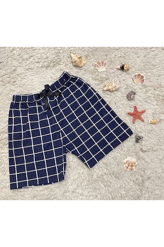 %100 Pamuk Kadın Yüksek Bel Dört Mevsim Şort Pijama
