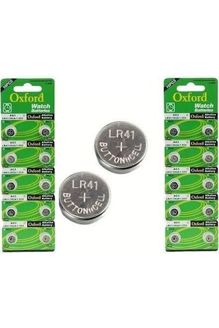 Oxford Ag3 Lr41/ 392A /1.5V Alkalin Saat Pili Pakette 10 Adet Pil