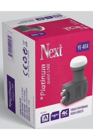 NEXT DÖRTLÜ LNB 404 Dört Çıkışlı Platınum Lnb Next NEXT DÖRTLÜ LNB 404 Dört Çıkışlı Platınum Lnb Next