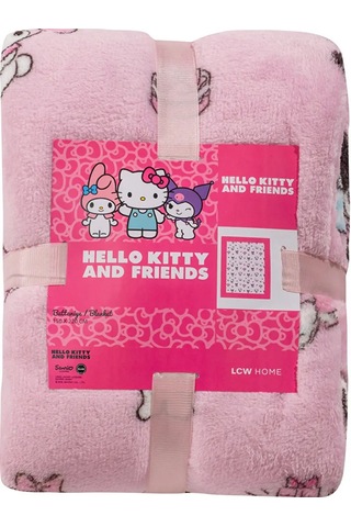 Karışık Hello Kitty Baskılı Pelüş Battaniye 150x220 Cm