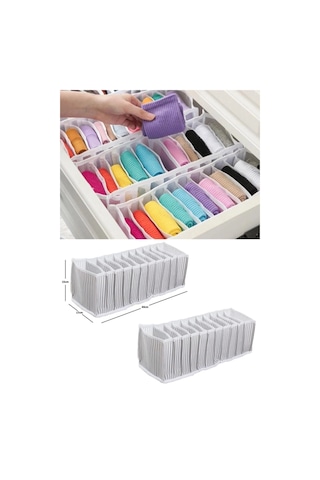 Çorap Düzenleyici 10 Gözlü + Pratik Asılabilir Çorap Organizer - 2li Set R5d0u9 Belirtilmemiş