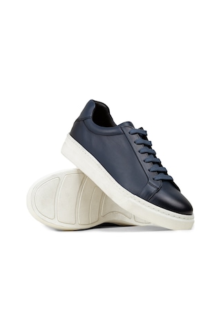 Deery Erkek Hakiki Deri Mavi Sneaker Ayakkabı - 02018mmvıc02 Mavi