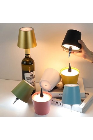 Maoyaya Kablosuz Şarap Şişesi Lamba Tip-c Şarj Dokunmatik Kontrol Şarap Çok Renkli, Küçük Ve Pratik Çok Renkli