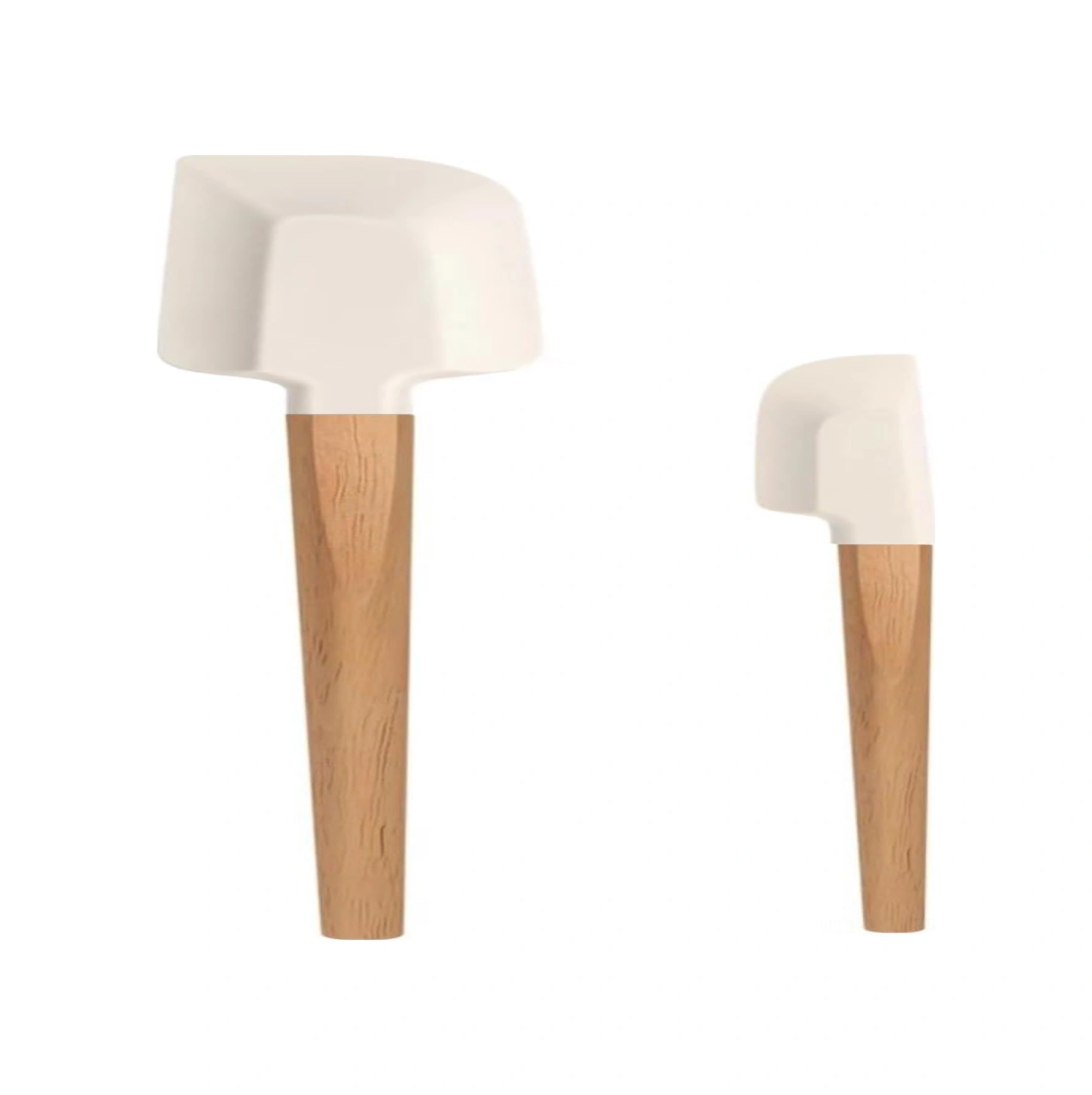 Qingmipy Gıda Seviyesi Süper Isıya Dayanıklı Silikon Spatula Seti - Büyük Ve Küçük Yuvarlak Uçlu Hamur/ Krema Kaşığı, Ev Fırınlama Gereci Ahşap