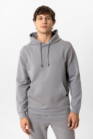 Backandbond Gri Regular Fit Pamuklu Kapüşonlu Kanguru Sweatshirt