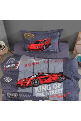 Clasy Tek Kişilik 4 Mevsim Kapitone Nevresim Seti Racing Team