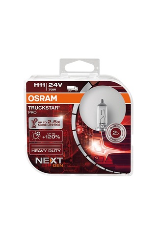 Ampul Truckstar Pro H11 24v 70w%120&apos Ye Kadar Fazla Işık 2.5x Daha Uzun Kullanım Süresi 64216tsp-hcb Abanoz