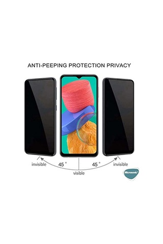 Realme C35 Privacy 5d Gizlilik Filtreli Cam Ekran Koruyucu Siyah Realme C35 İle Uyumlu Ekran Koruyucu