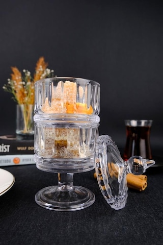 Digithome Ayaklı 2 Katlı Cam Sunumluk Kurabiyelik Ve Şekerlik Ku.mpp.002 C1-1-288