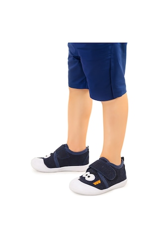 Kiko Kids Cookie Cırtlı Erkek Bebek İlk Adım Panduf Ayakkabı Lacivert