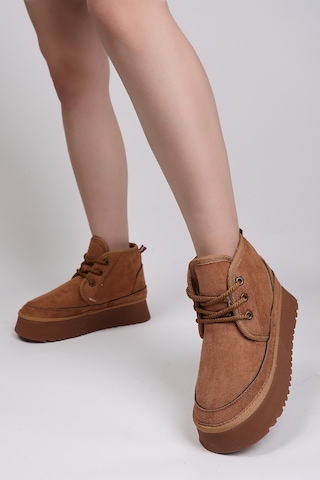 Silvana Kadın Bağcıklı Ugg A010-h61 Taba