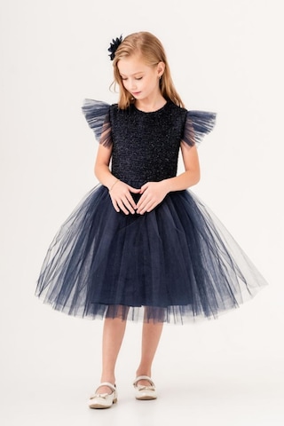 Mnk Baby & Kids Tüllü Kız Çocuk Kpl Elbise Mnk0526 Koyu Lacivert