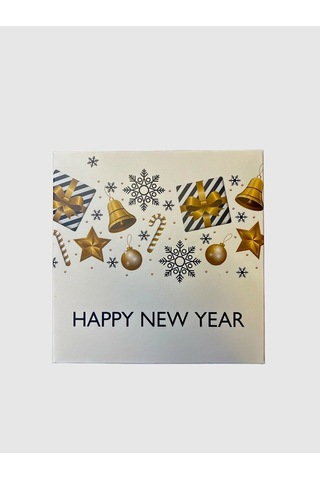 Demonte Beyaz Yılbaşı Kutusu 15x15x10cm 5'li