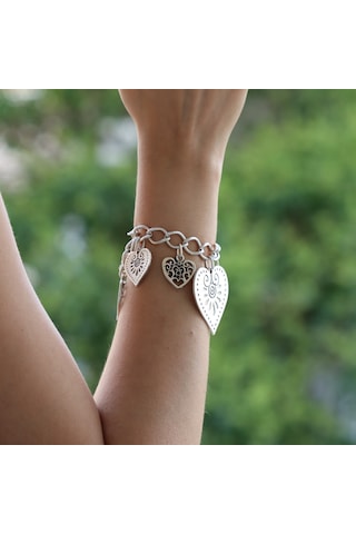 Primerocollection Gümüş Kaplama Bileklik N11.67964 Gri