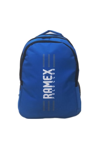 Unisex Mavi Ramex Sırt Çantası Büyük Boy Seyahat Okul Çantası Su Itici MAvi