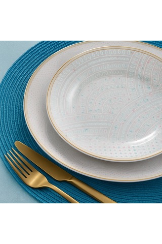 Fodis Güral Porselen Tolstoy 84 Parça Yemek Takımı Açık