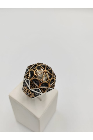 Ayasofya Motifli Zorbey 925 Ayar 24 Mm Erkek Gümüş Yüzük
