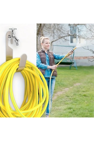 Vkemall Stokastik Çelik Delme Yok Su Hortumu Rafları: Bahçe, Garaj İçin Ağır Duty Asma Tipi Organize Edici Tutucu Al-374