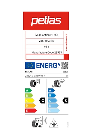Petlas 235/40 ZR19 TL 96Y Reınf. Multi Action PT565 Dört Mevsim Lastiği 2025