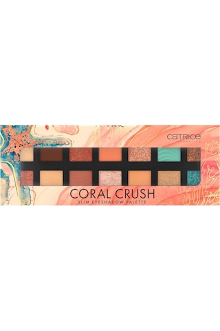 Catrice Catrıce Coral Crush Slim Far Paleti, 14 Renk, Tropikal Tonlar, Mat, Işıltılı, Vegan, Parfümsüz Göz Farı Turuncu
