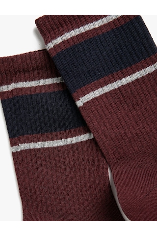 Koton Desenli Çorap Bordo Şarap 2kak81095aa 2KAK81095AA480 Bordo