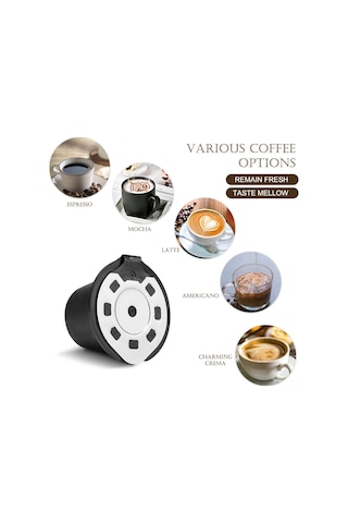 Mufunye Yeniden Kullanılabilir Çelik Kahve Kapsülü, Nespresso Makineleri İçin, Siyah, Kauçuklu, 27x37mm, Tek Adet Diğer