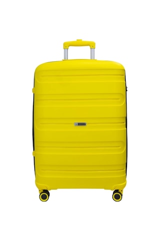 Vegmann Polipropilen Pp Atlas Sarı Orta Boy Valiz Sarı