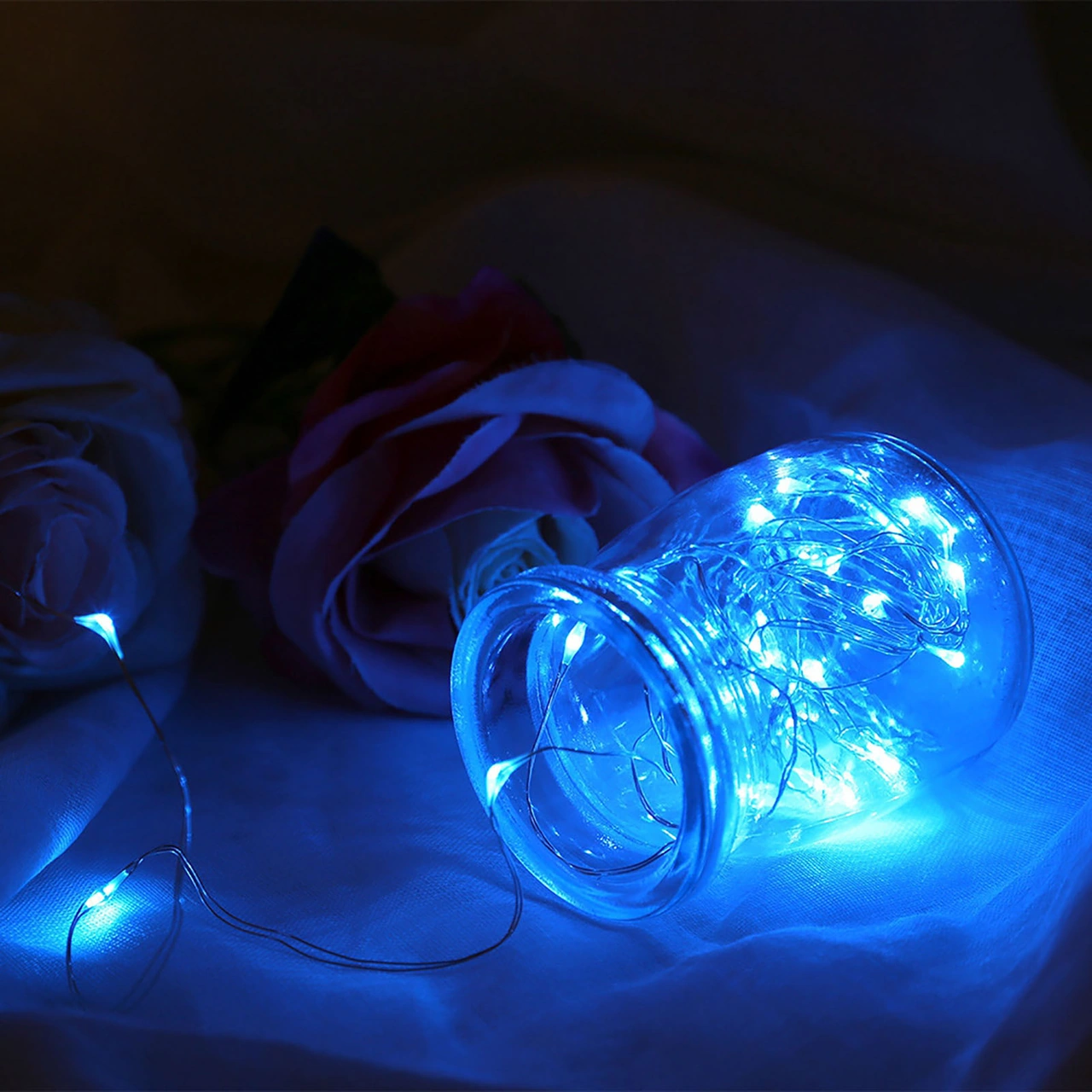 Geeroyoo Usb Kumandalı Led Bakır Tel Işık Zinciri - Düşük Gerilimli, Su Geçirmez, Mükemmel Dekorasyon Için Mavi 6 Metre Pil Dahil Değil Mavi
