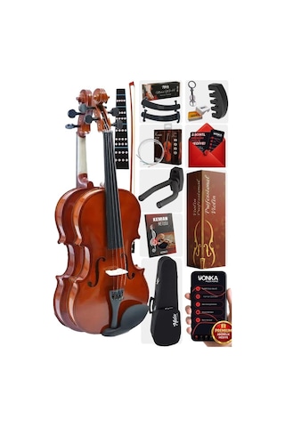 Midex CVL-742-PAK Çocuk Kemanı 8-10 Yaş 1/2 (Yastık Susturucu Çanta Yay Tel Reçine)