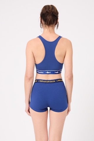 Racer Crop Top Racer Back Crop Top -3277 Mavi
