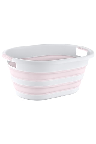 Magic Katlanır Çamaşır Selesi 25 Litre Beyaz - Pembe