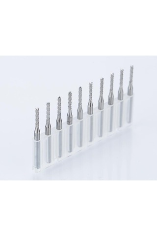 Tungsten Karbür Pcb Kesme Cnc Freze Ahşap İşleme 2.0mm 10 Adet