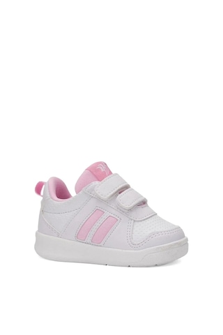 Zacoz Unisex Bebek Ortopedik İlk Adım Sneaker Beyaz - Pembe