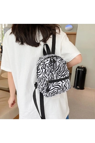 Zyzqstore Mini Kadın Sırt Çantaları 2024 Naylon Çantası Hayvan Baskı Çok Renkli Çok Renkli