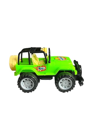 Çocuk Safari Arazi Aracı Uzaktan Kumandalı Yarım Fonksiyon Ileri Geri Oyuncak Jeep Jip Araba - Yeşil
