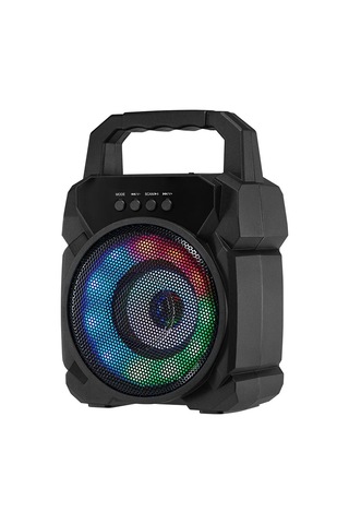 Thentech Kablosuz Taşınabilir Bluetooth Hoparlör Kaliteli Ses Güçlü Şarj Portatif Hoparlör Siyah