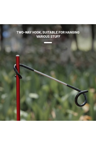 Shineyee Siyah Çelik Gümüşlü İki Yönlü Kamp Lambası Askısı - Dış Mekan Çanta, Giysi Asma Aleti Çok Renkli