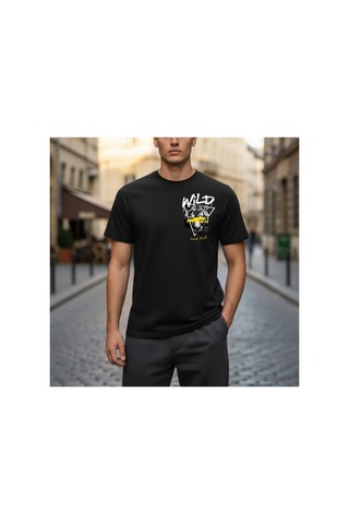 Urbantrendstore Unisex Sade Basic Yazlık Siyah Tshirt Oversize Fit Rahat Geniş Salaş T-shirt Günlük Tişört