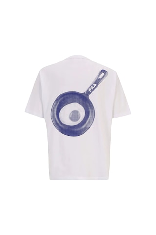 Beyaz Fila T-shirt Frying Pan Graphic Lu411113 Beyaz
