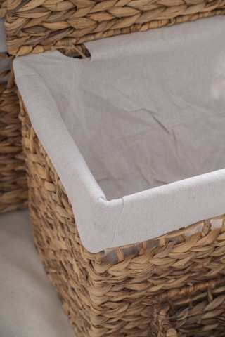 Soléa Hasır 7 Parça Sepet Seti Krem